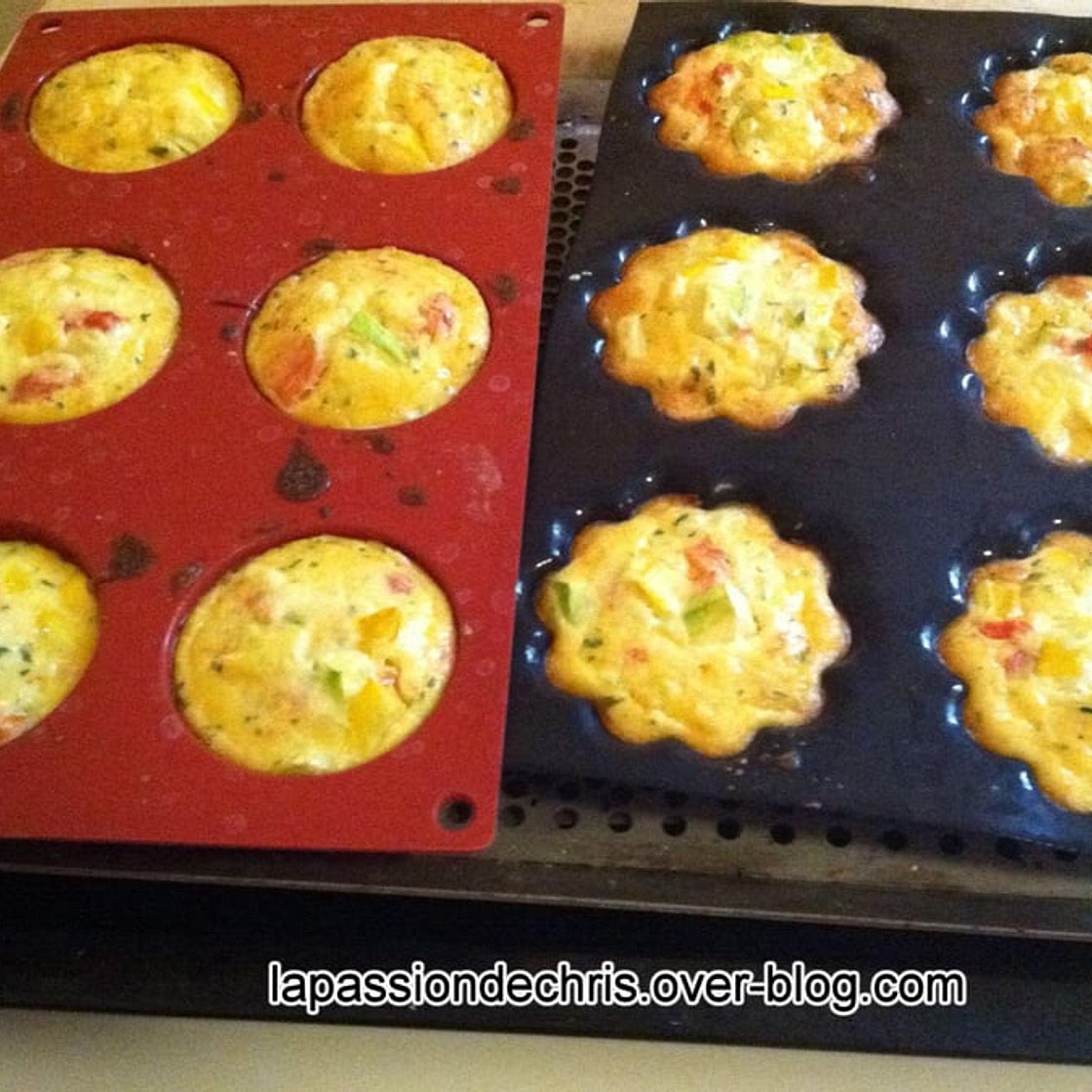 Petits flans de courgettes et tomates