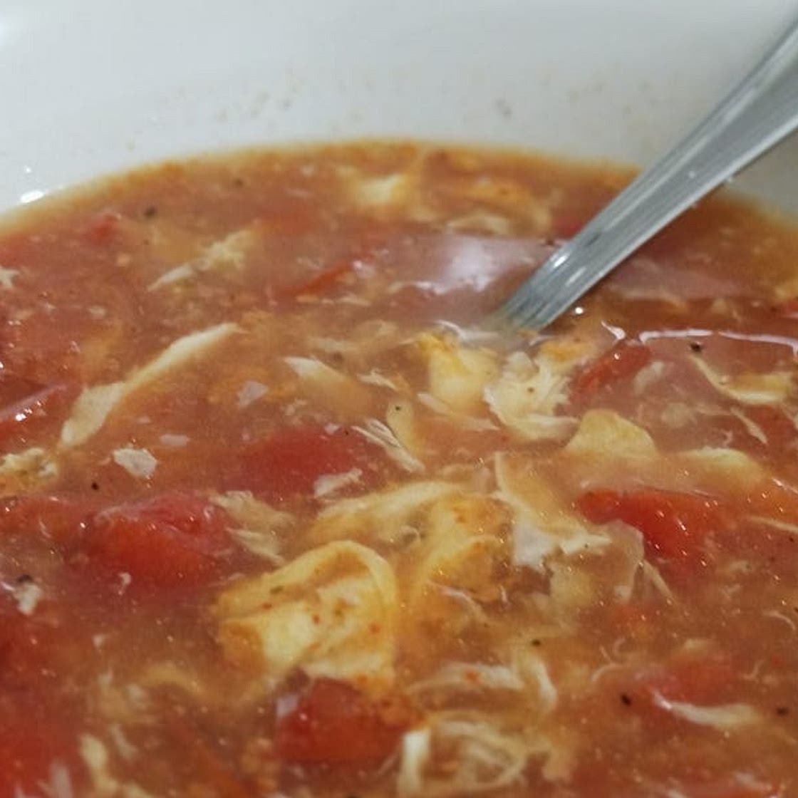Tomato egg drop soup