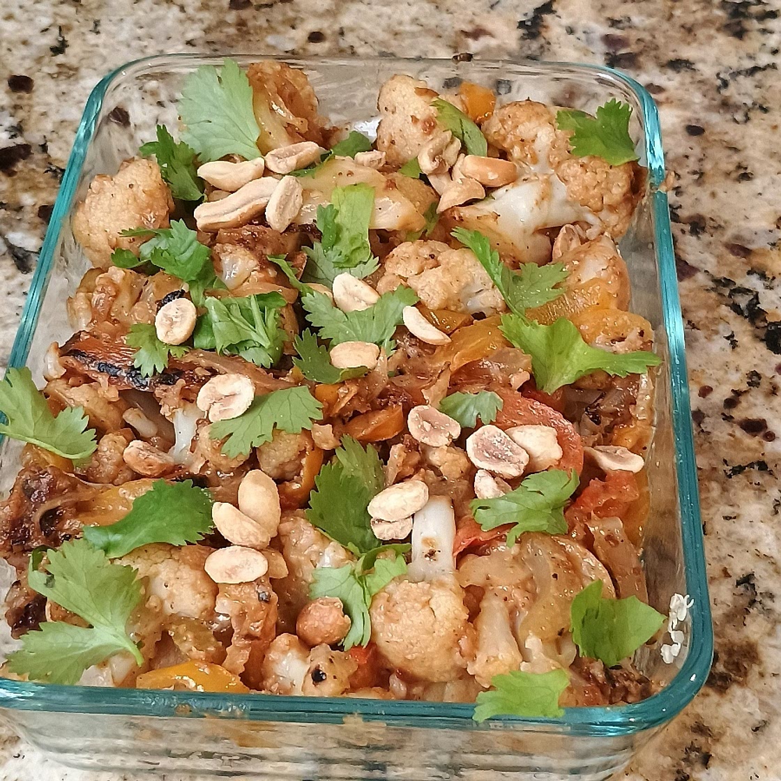 Spicy Peanut Cauliflower Stir Fry