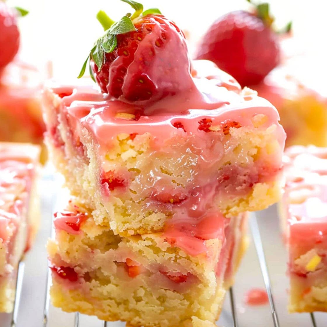 Strawberry Lemon Blondies