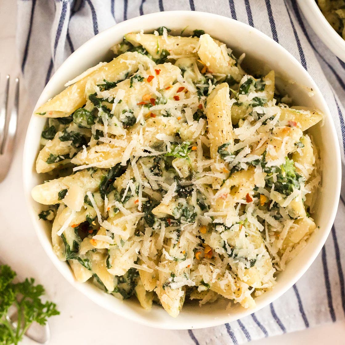Pasta Florentine (Vegetarian)