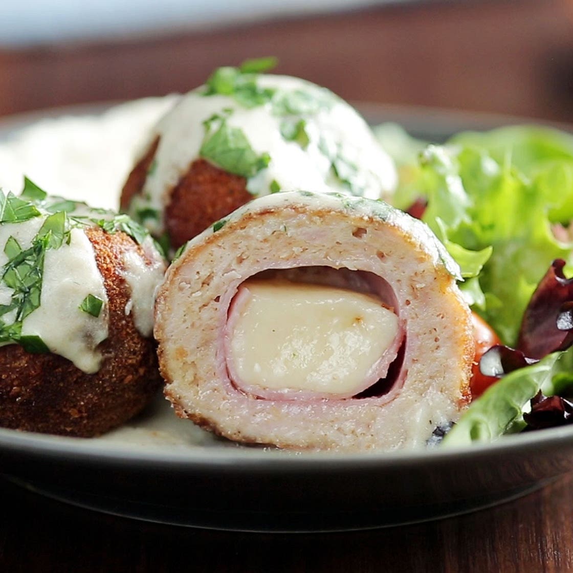 Chicken Cordon Bleu Meatballs