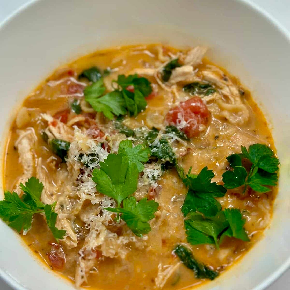 Creamy Cajun Chicken Pasta Soup