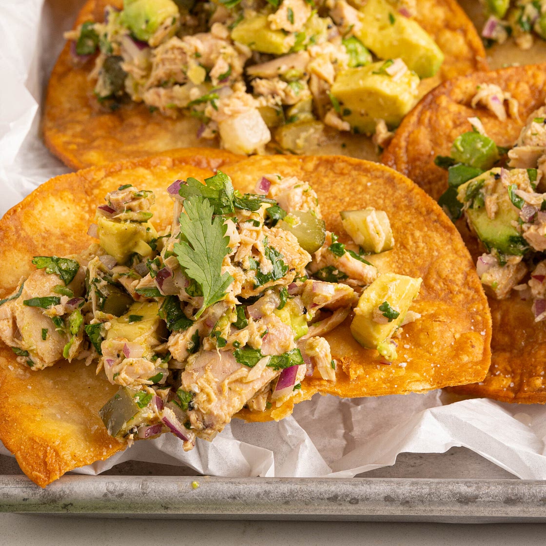 Easy Canned Tuna Tostadas (No Mayo!)
