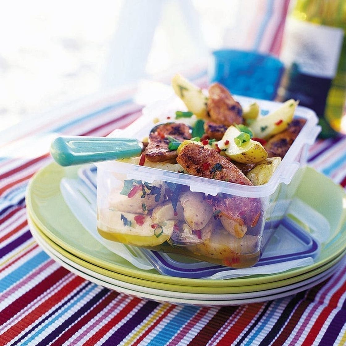 Moroccan chicken and potato salad