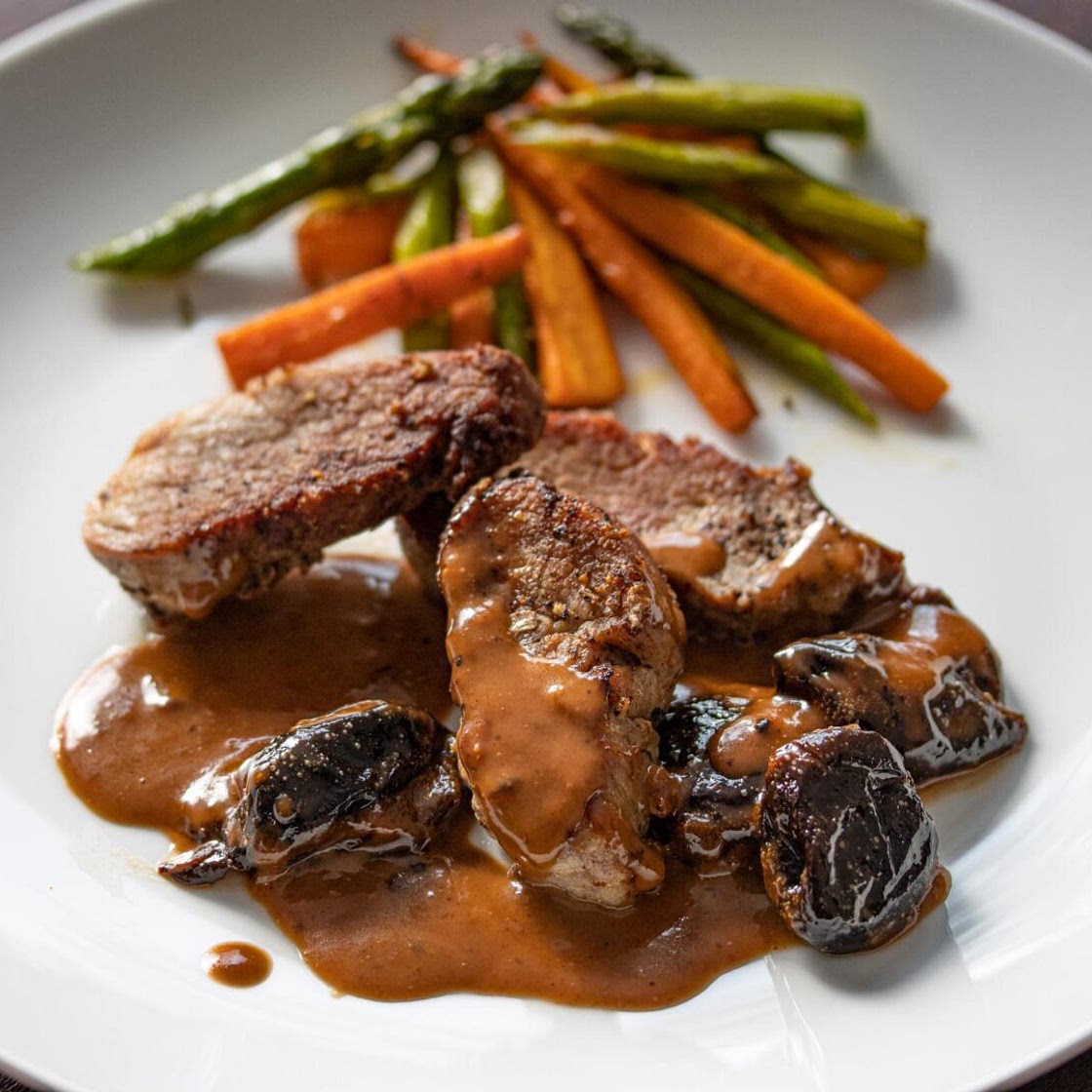 Sautéed Pork Tenderloin with Prunes