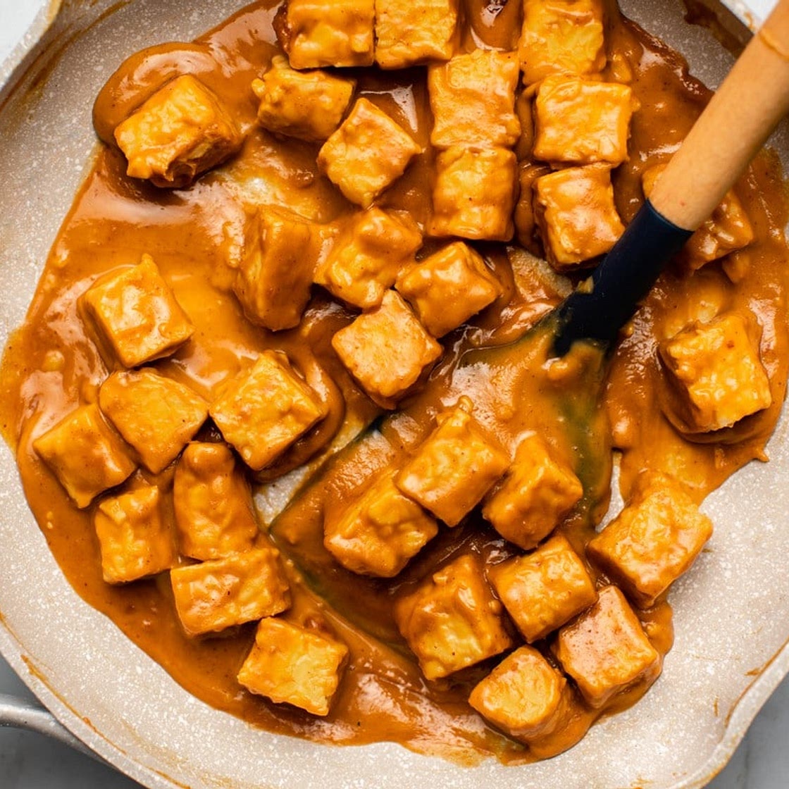 Saucy Stovetop Peanut Tempeh