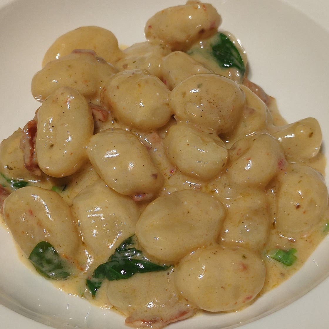 Gnocchi with a Creamy Sun-dried Tomato and Basil Sauce
