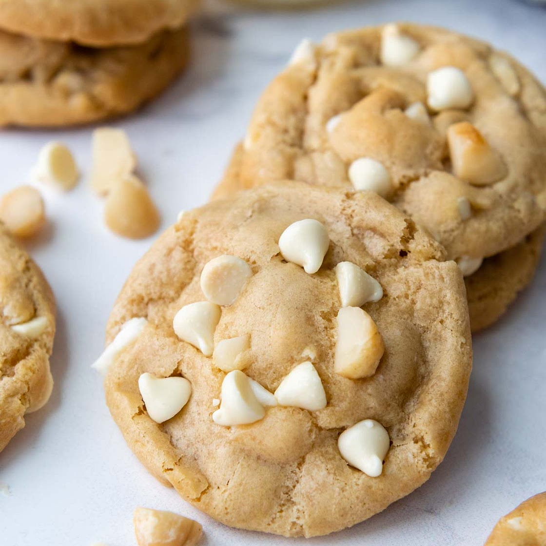 Softest Gluten-Free White Chocolate Macadamia Nut Cookies