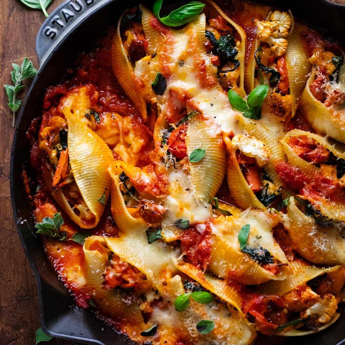Vegetarian Stuffed Shells (without ricotta)