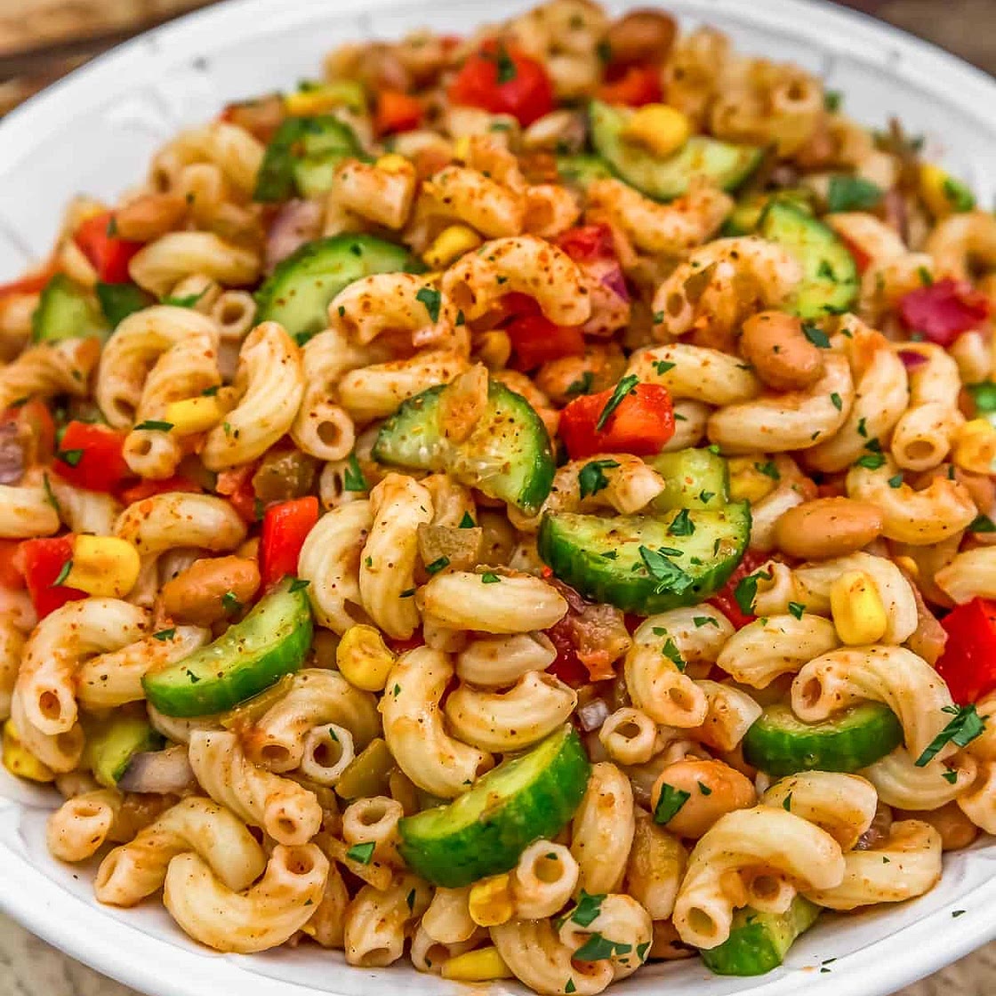 Easy Oil Free Salsa Pasta Salad