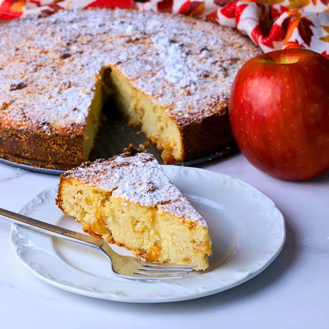 Low Carb Apple Ricotta Cake