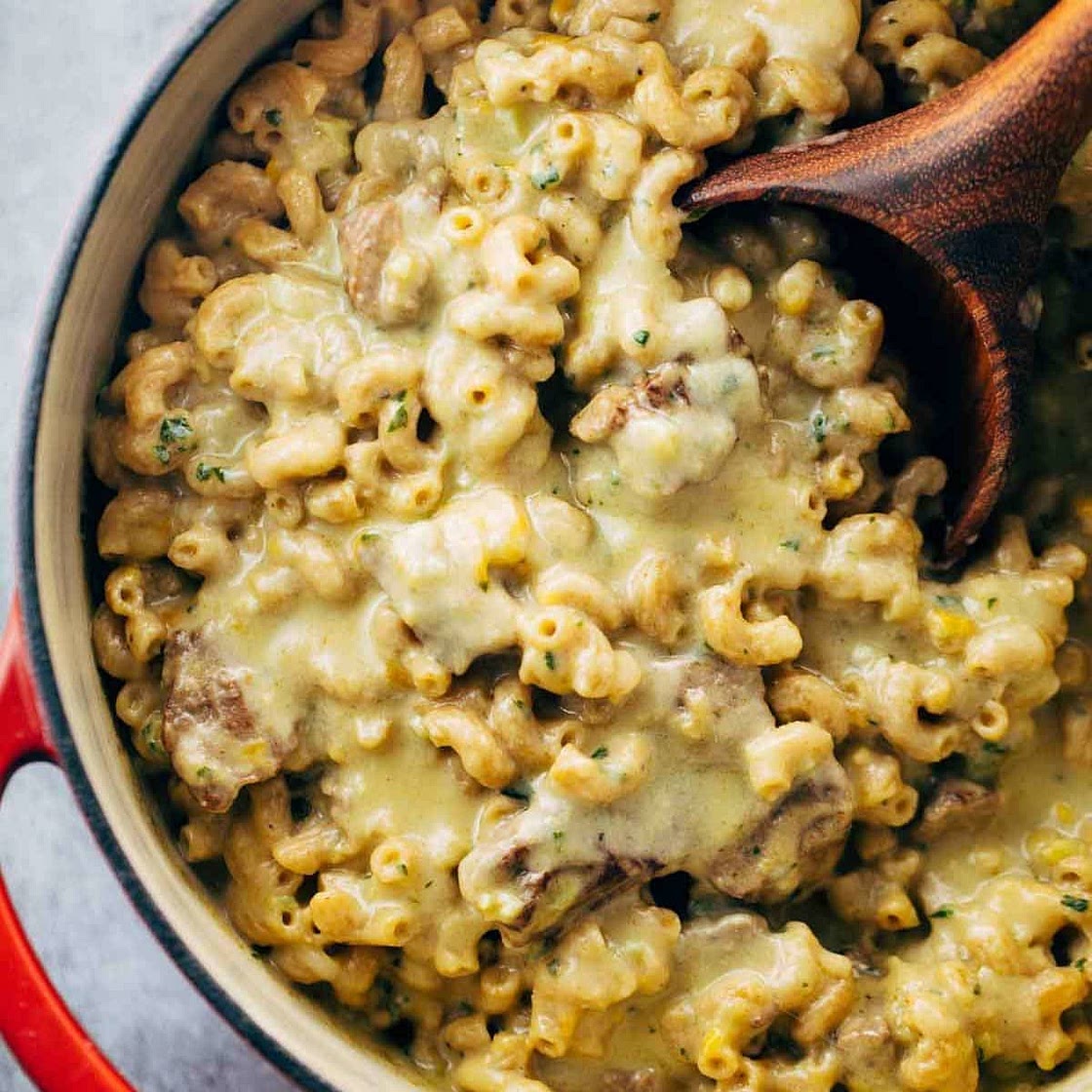 Steak and Cheddar Mac and Cheese