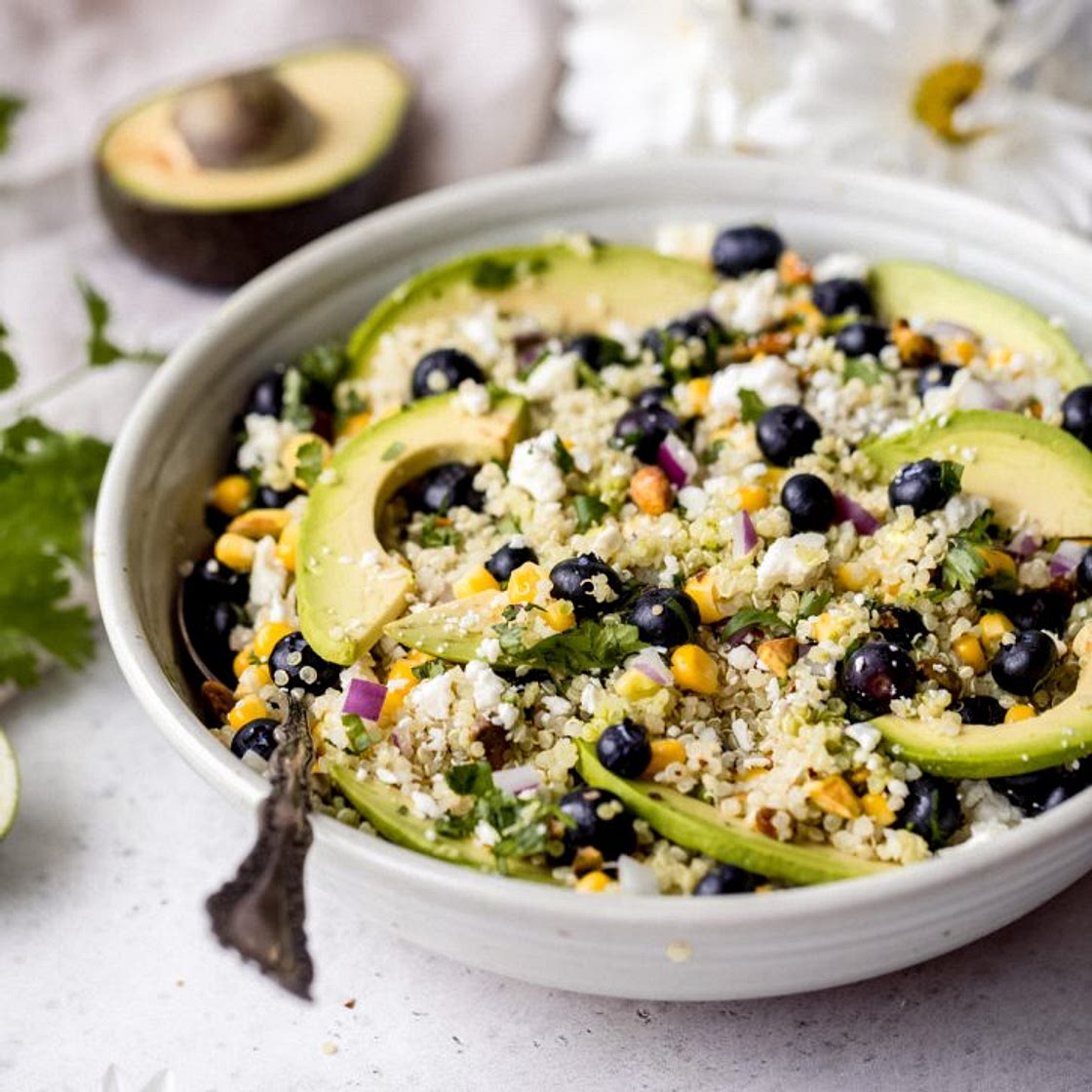 Avocado Blueberry Quinoa Salad