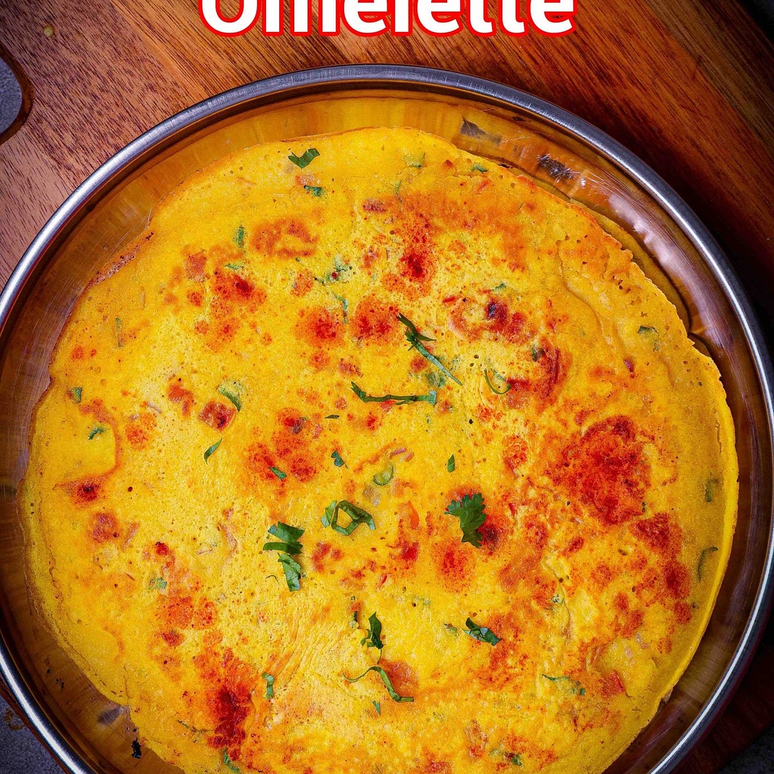 Eggless Omelette Recipe | Vegetable Omelette