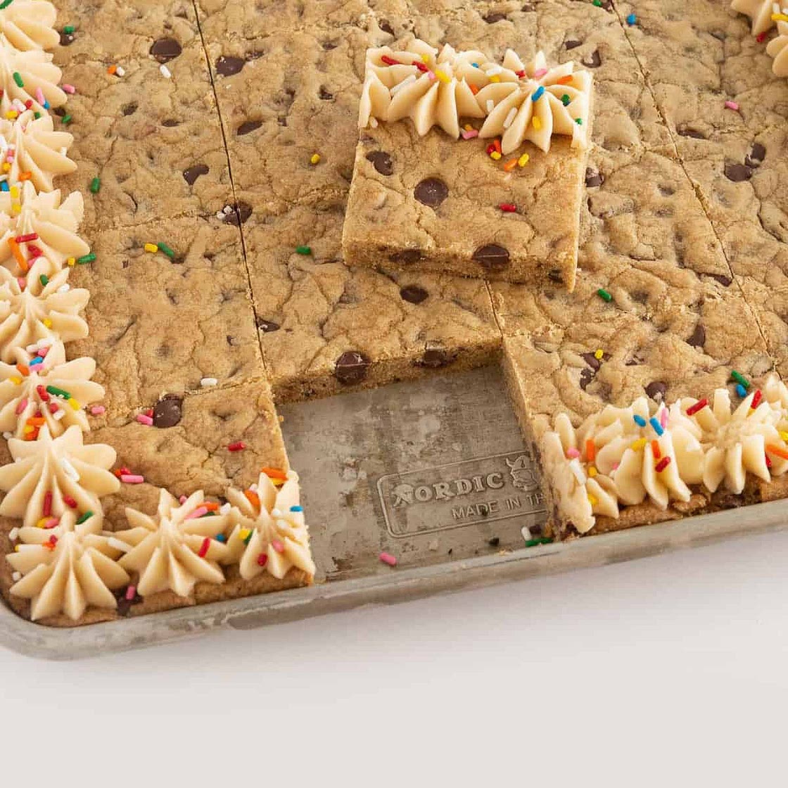 Chewy Sheet Pan Cookie Cake