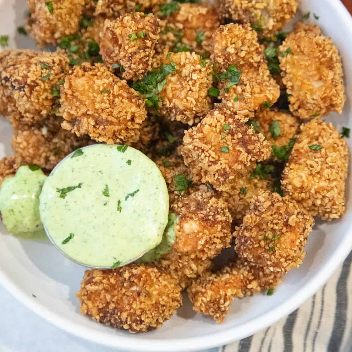 Crispy Fried Salmon Nuggets