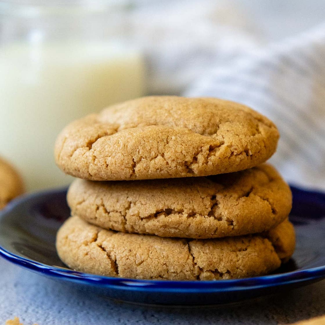 Soft Batch Oat Flour Peanut Butter Cookies