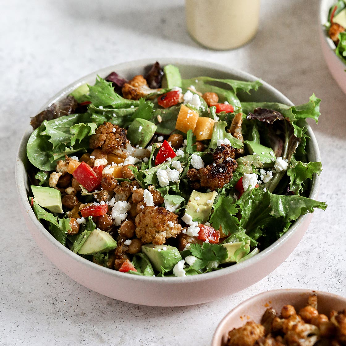 Roasted Cauliflower Salad with Honey Mustard Vinaigrette