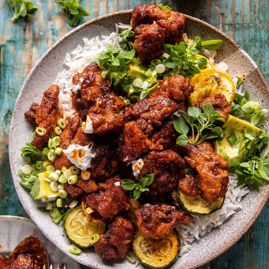 Sheet Pan Hot Honey Garlic Chicken and Zucchini