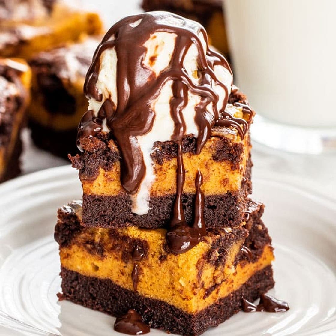 Pumpkin Cheesecake Brownies