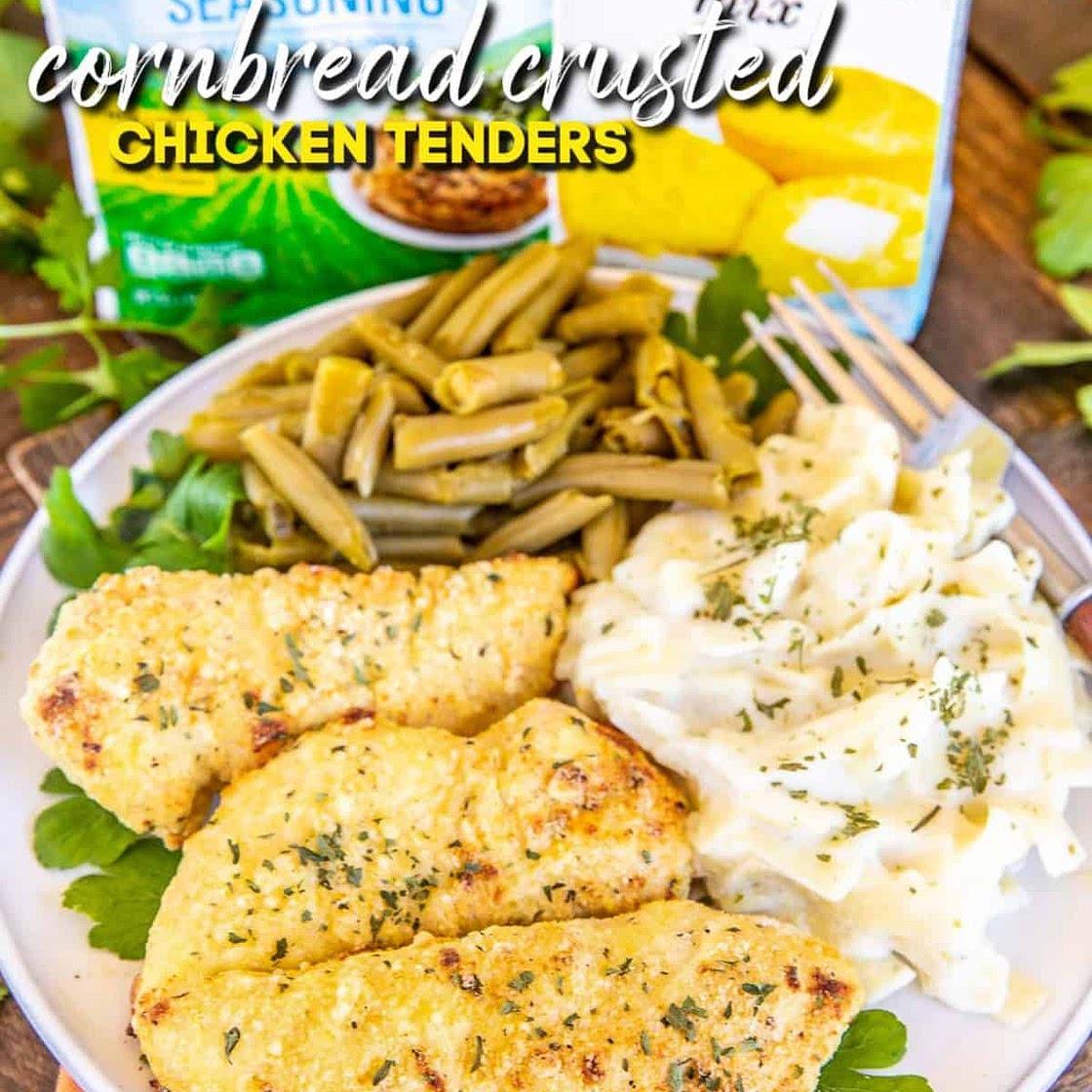 Cornbread Crusted Chicken Tenders