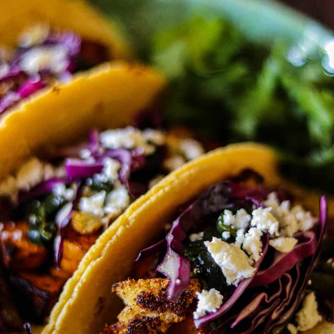 Sweet Potato Cauliflower Tacos