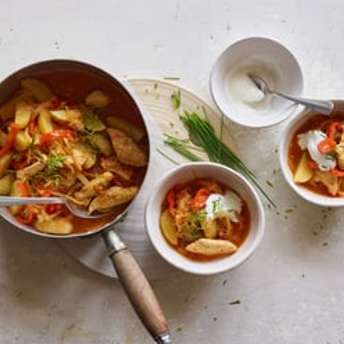 Pouletragout mit Sauerkraut