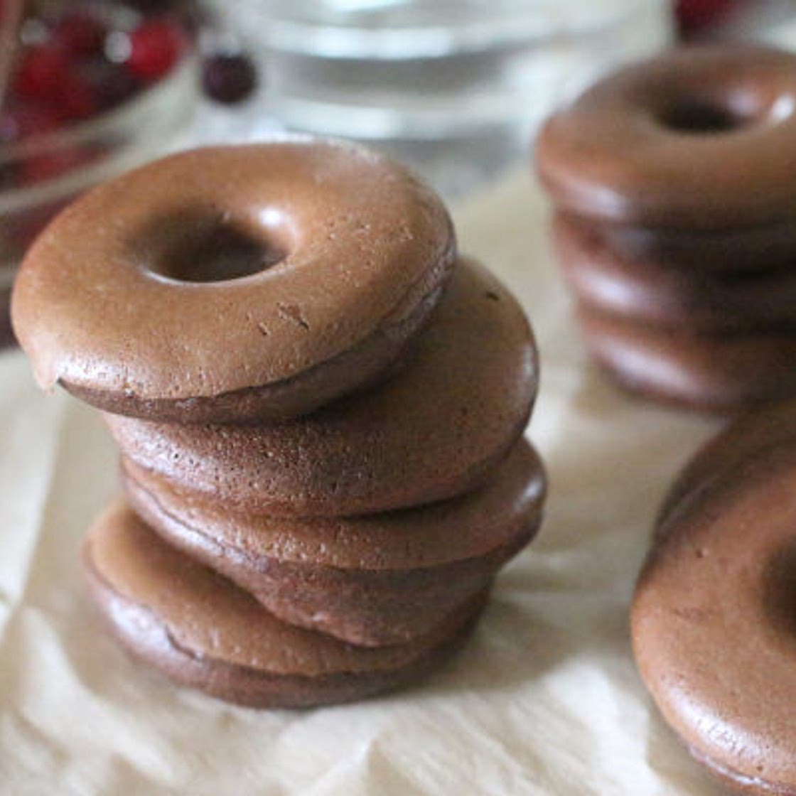 Mini Keto Chocolate Donuts with Almond Butter