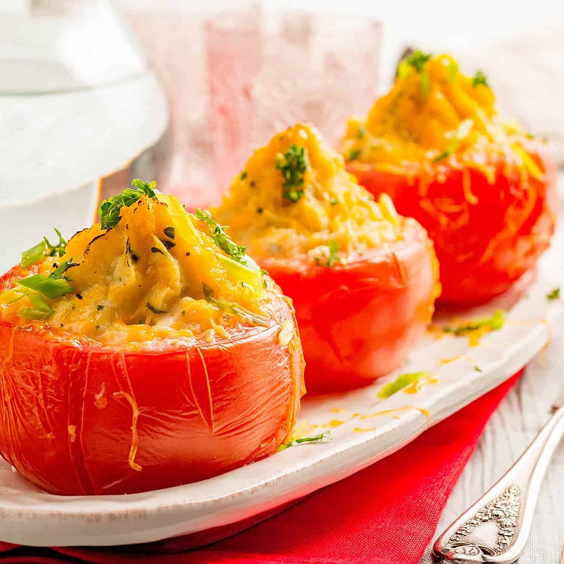 Tomatoes Stuffed with Cheese and Mashed Potatoes Recipes