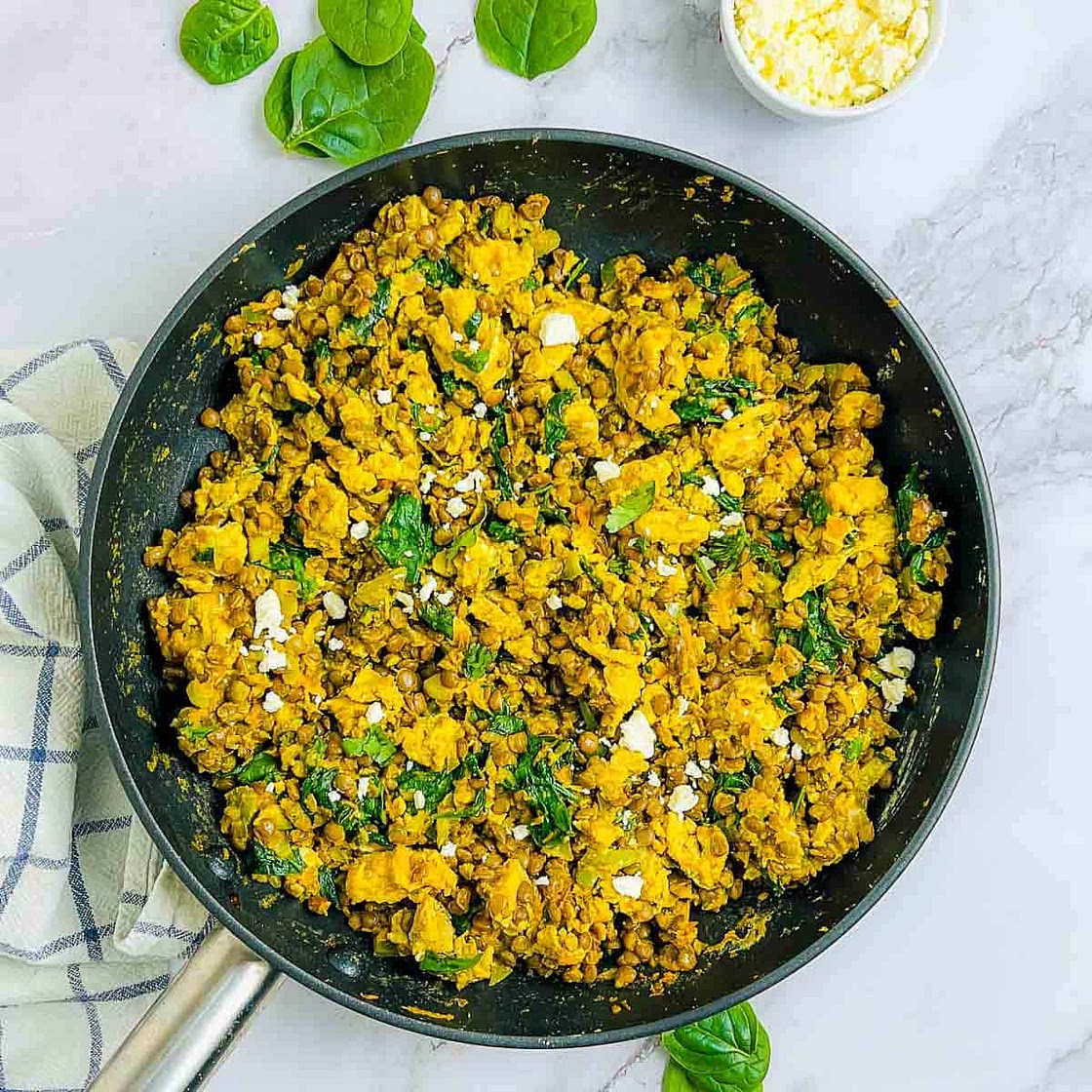 Lentil and Egg Breakfast Scramble