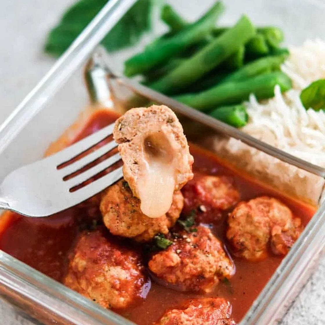 Meal Prep Instant Pot Italian Stuffed Meatballs