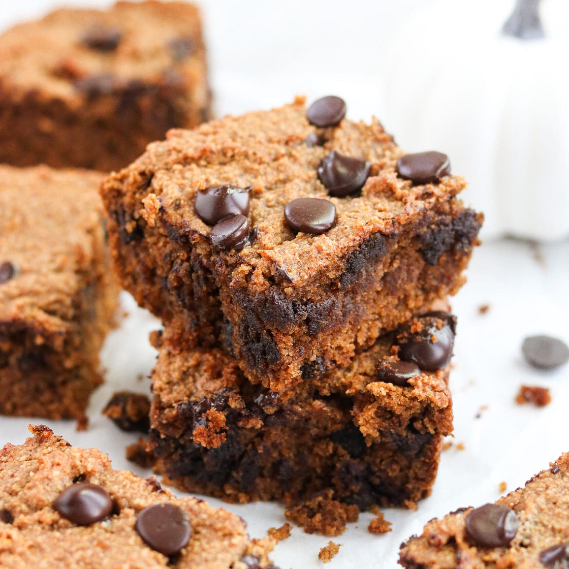 Easy Paleo Pumpkin Blondies