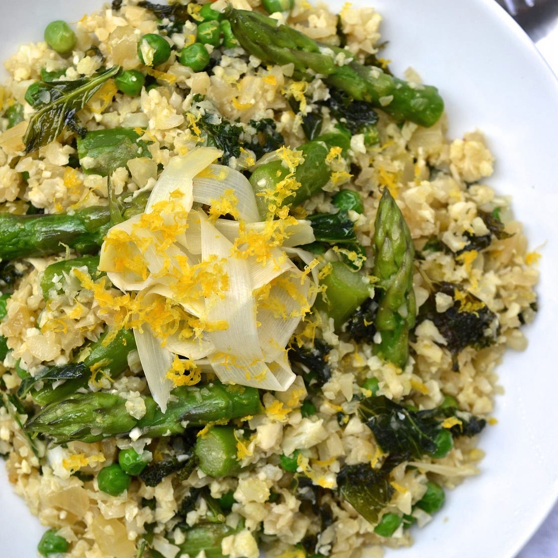 Asparagus, Kale & Pea Lemon Risotto