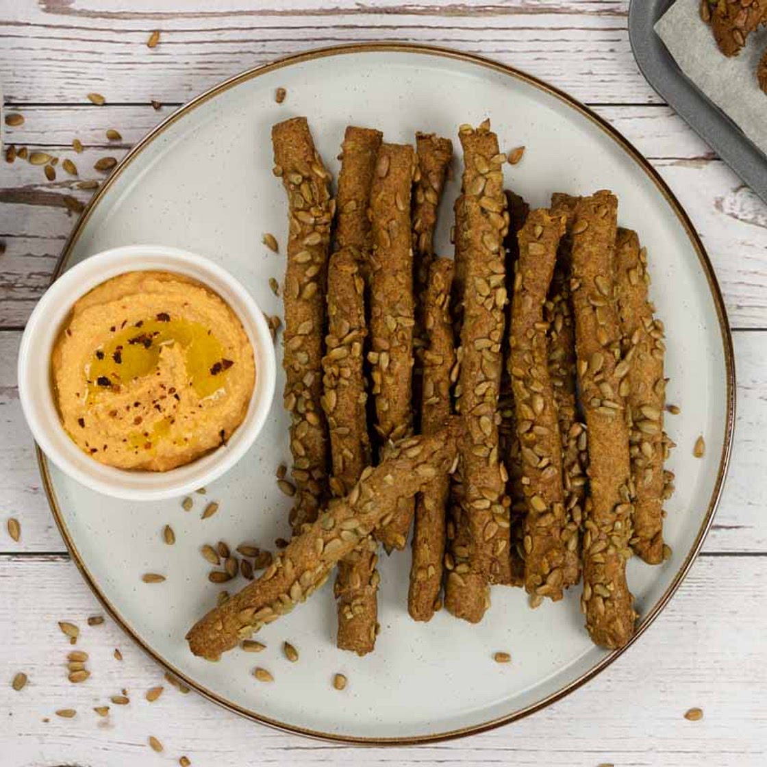 Breadsticks with Sunflower Seeds