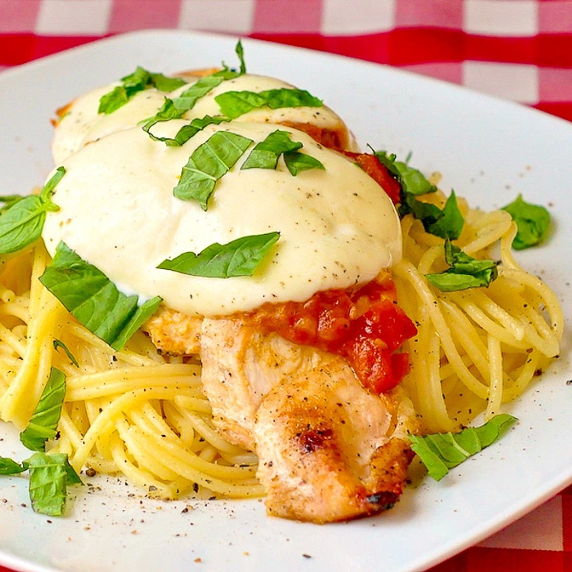 Grilled Chicken Spaghetti Margherita