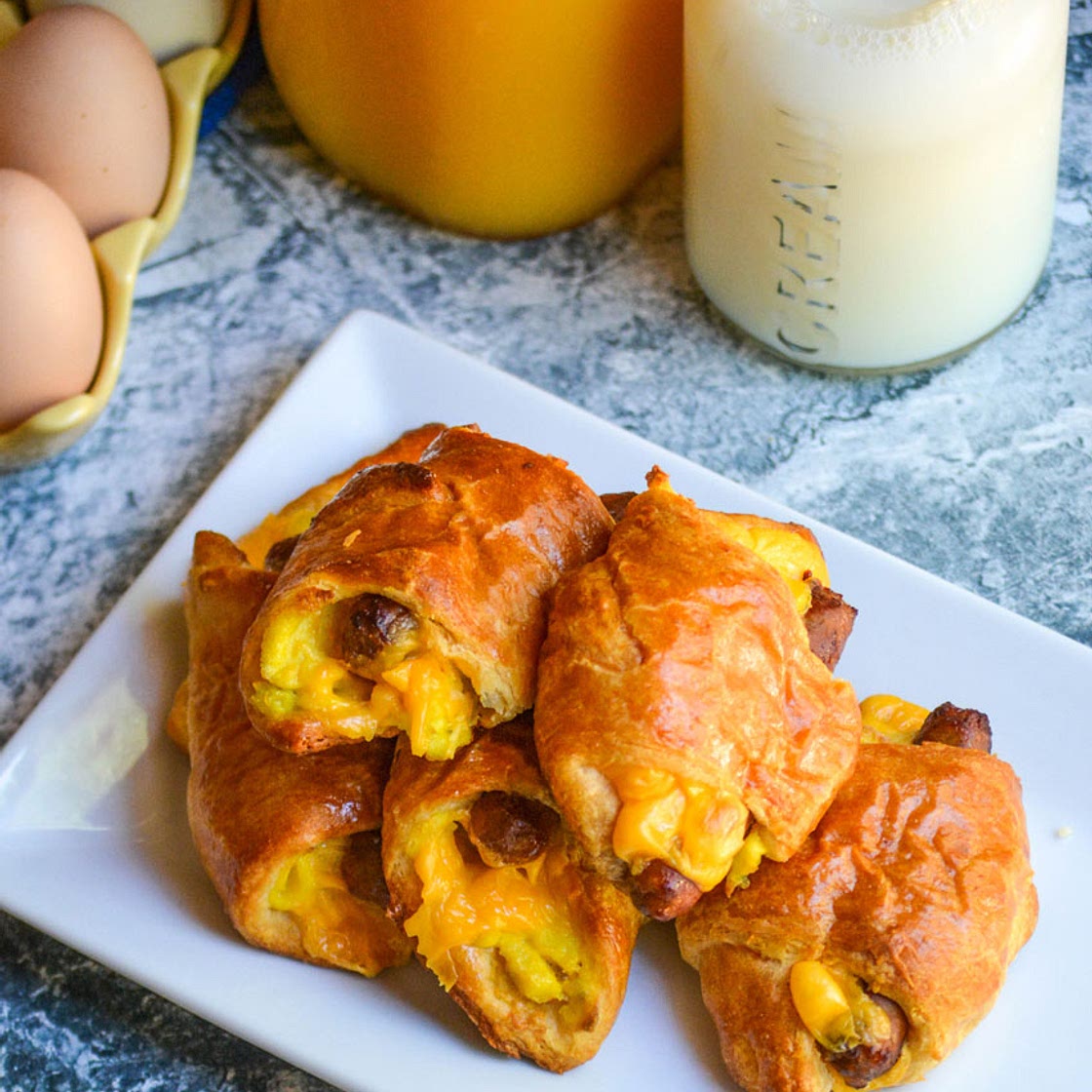 Sausage Egg & Cheese Breakfast Crescent Rolls