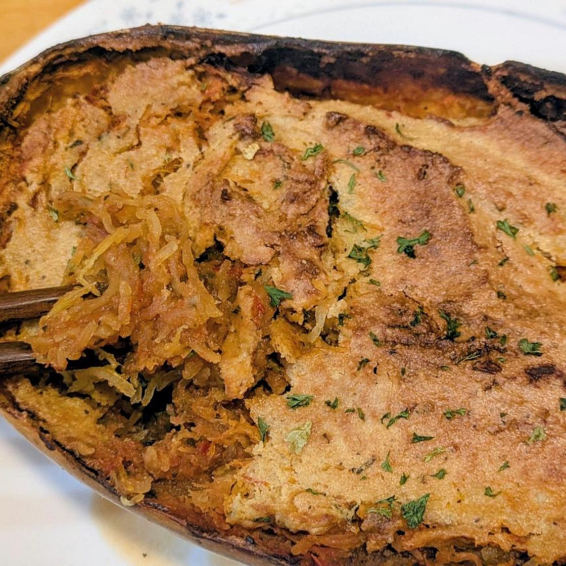 Spaghetti Squash Lasagna Boats