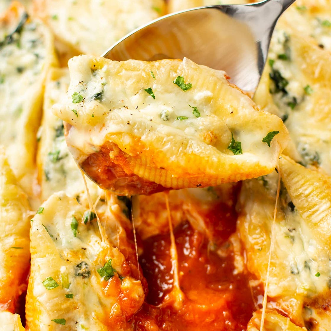 Spinach and Ricotta Stuffed Shells