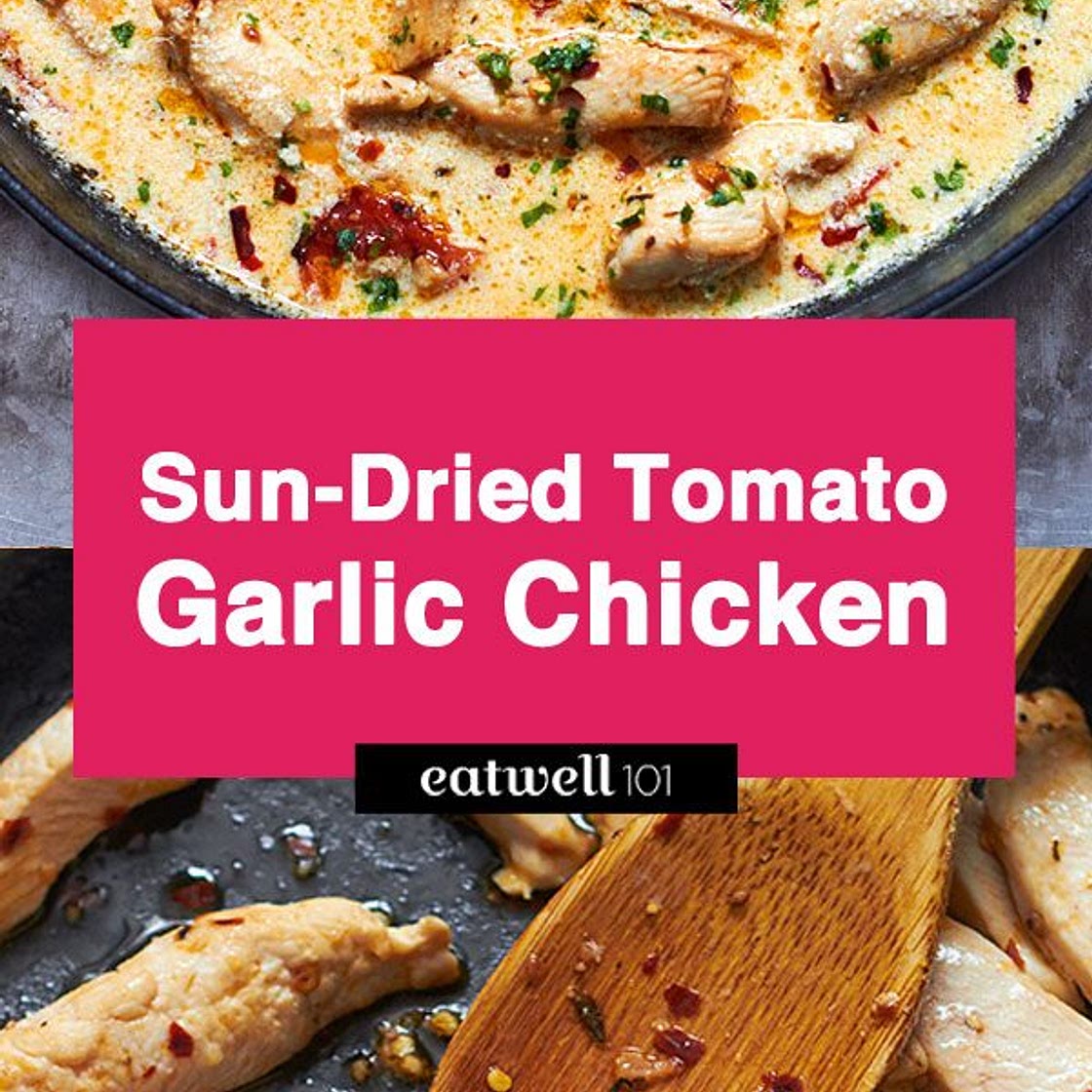 Skillet Creamy Chicken with Garlic Mozzarella Sun-Dried Tomato