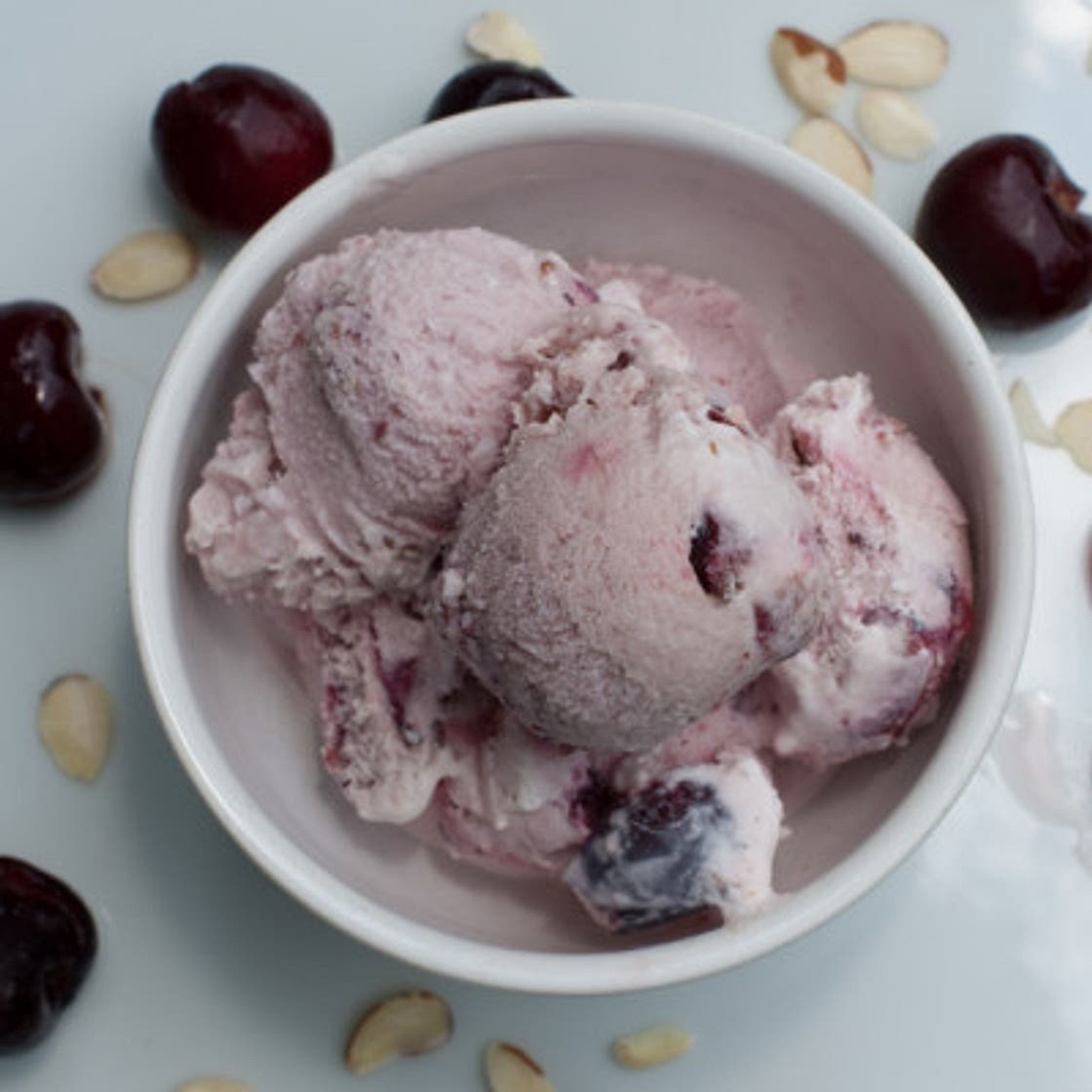 Cherry Vanilla Ice Cream (Egg-less)