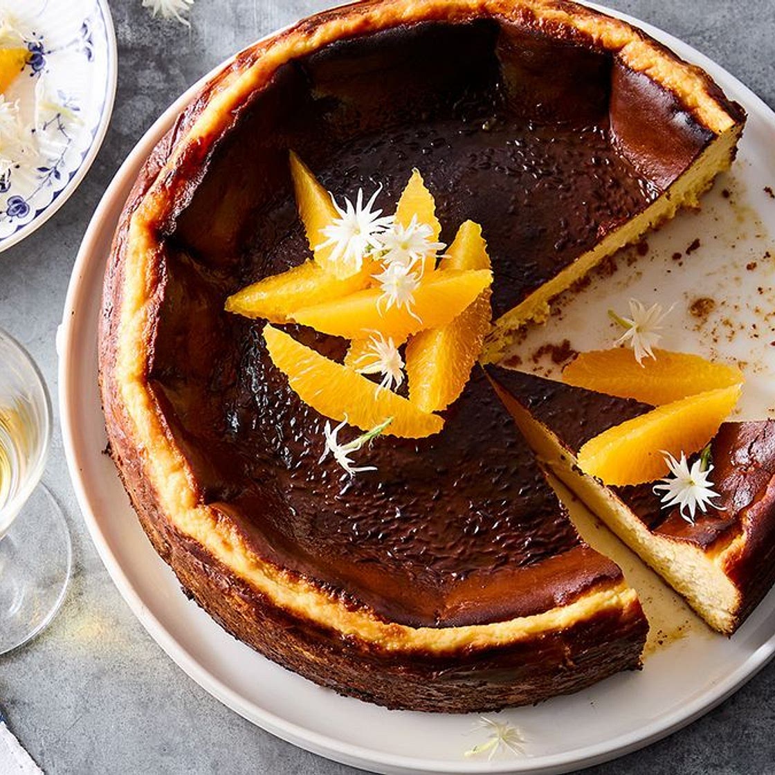 Burnt orange and ricotta cheesecake