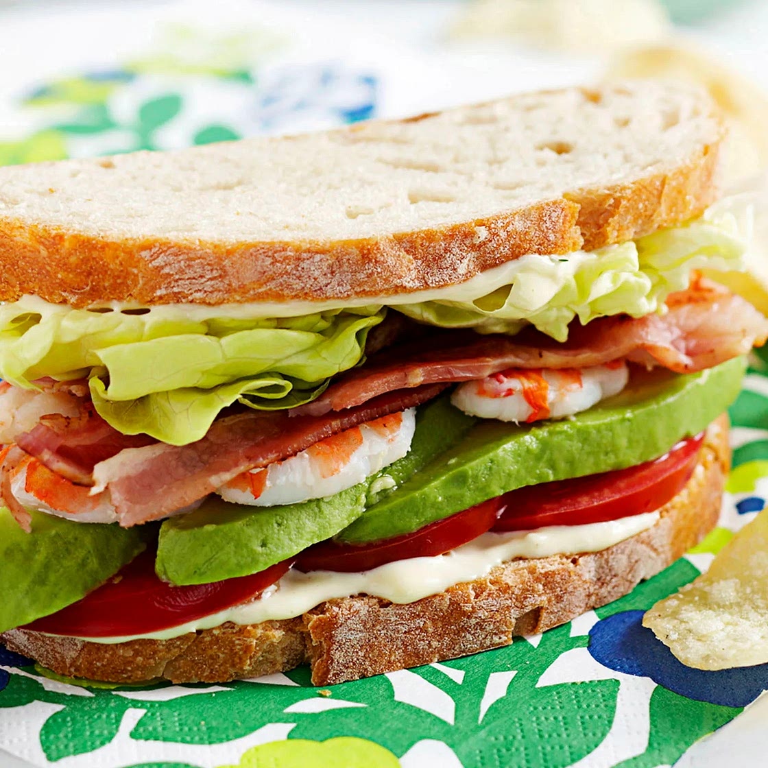 Gourmet prawn sandwich