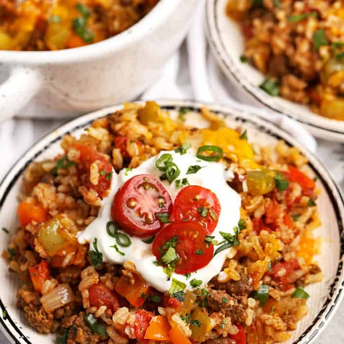 Taco Stuffed Pepper Casserole