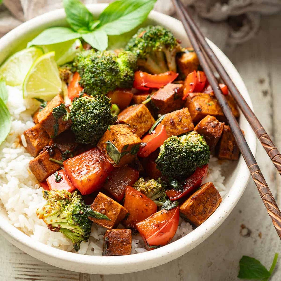 Thai Basil Tofu Stir-Fry
