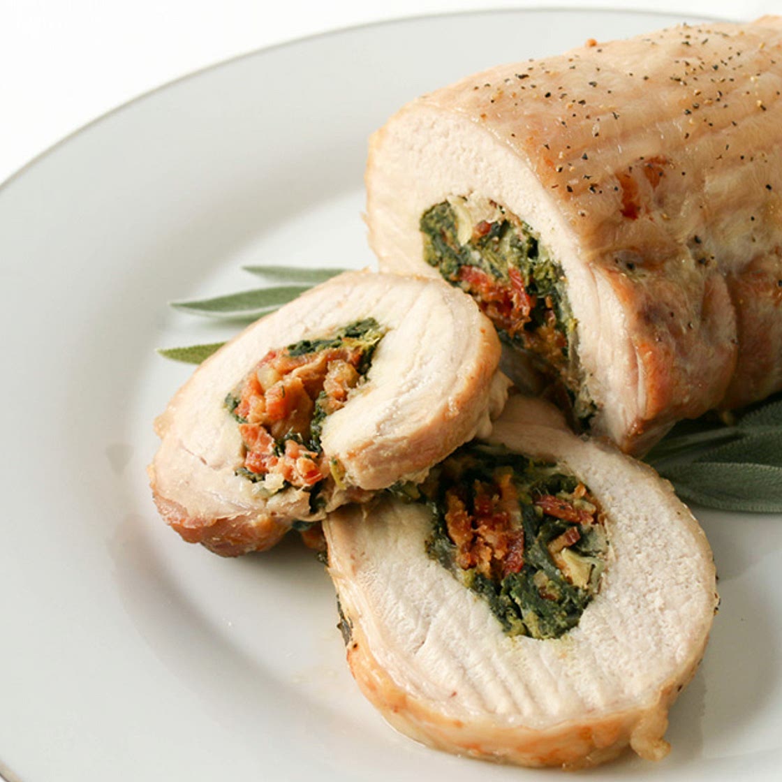Gluten Free Dairy Free Stuffed Pork Roast - Dinner Version