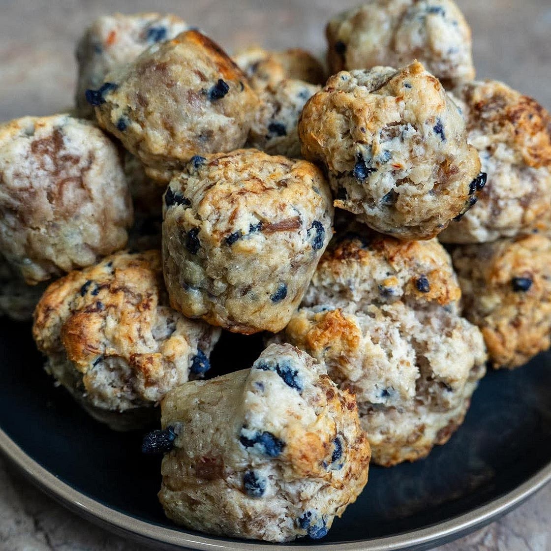 Blueberry Sausage Muffins