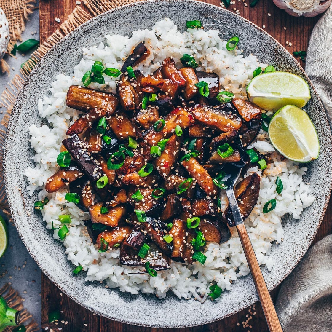 Chinesische Auberginen in Chili-Knoblauch-Soße