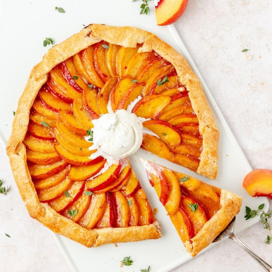 Easy Peach Thyme Galette