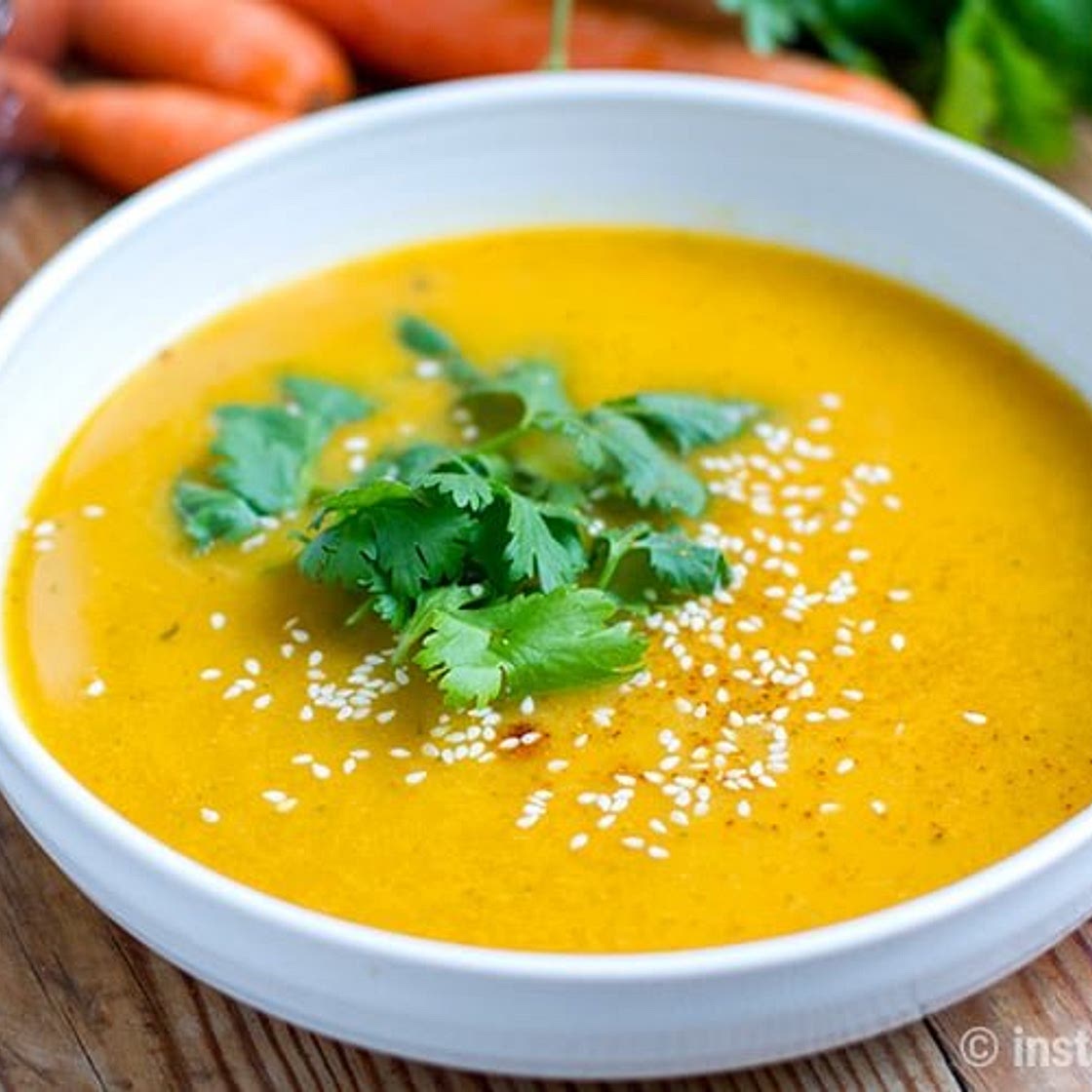 Instant Pot Carrot Soup With Lemongrass & Cilantro